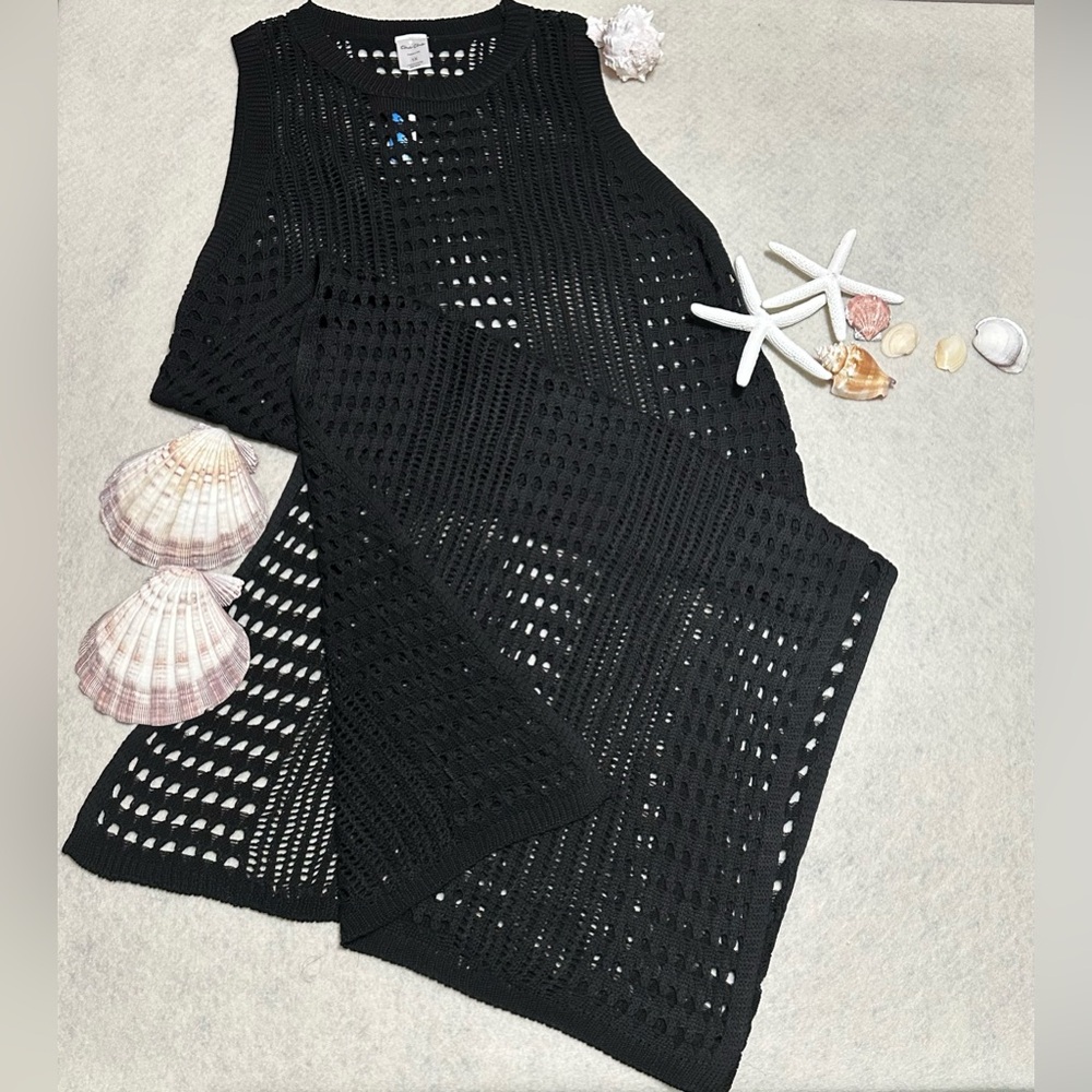 Black Knit Sleeveless Dress